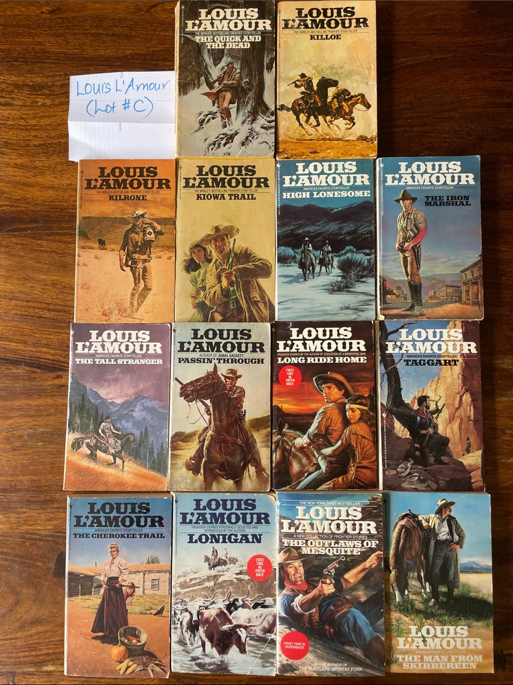 14 Louis L’Amour Vintage Western Used Paperback Books (Lot C) 14 Titles
